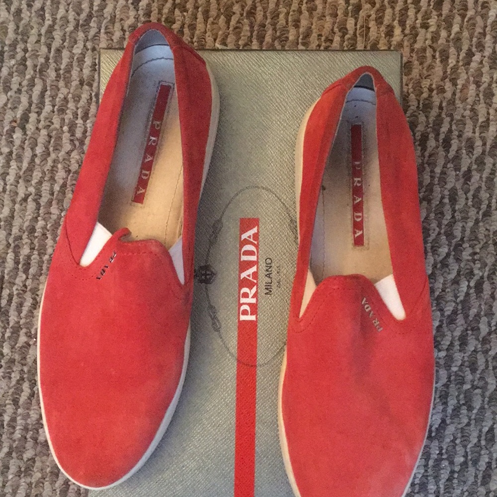 Prada suede sneakers